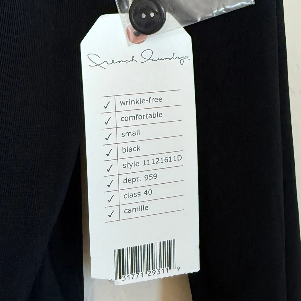 French laundry Black V-Neck Cardigan Travel Wrinkle Free Small